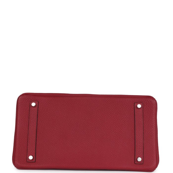 Handmade Bag HB 35 Rouge Grenat top-grade leather Palladium Hardware - Image 5