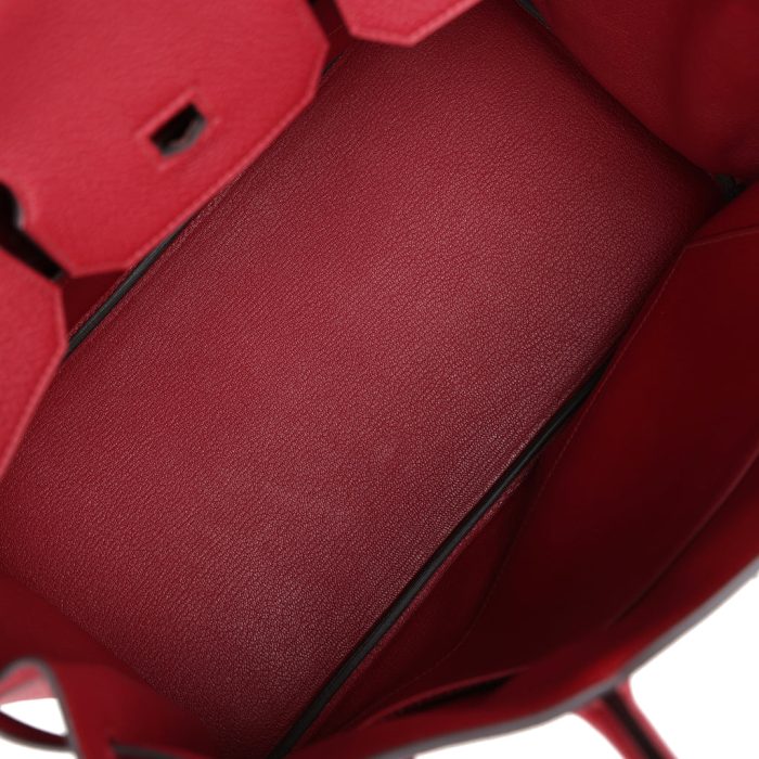 Handmade Bag HB 35 Rouge Grenat top-grade leather Palladium Hardware - Image 7