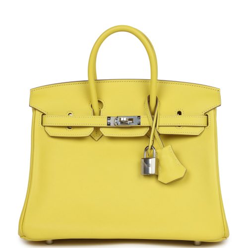 Handmade Bag HB 25 Lime top-grade leather Palladium Hardware
